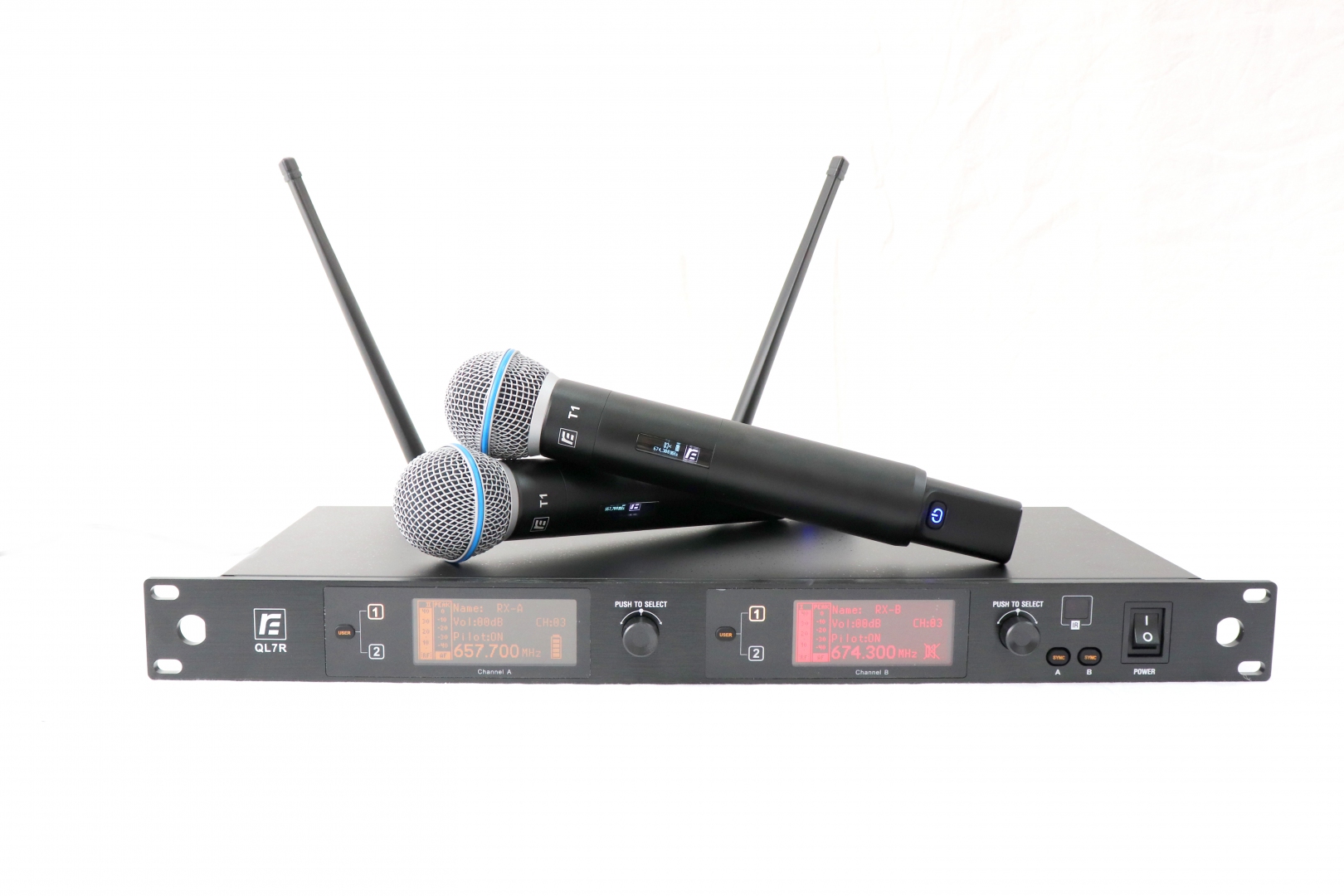 RFIntell QL7R/T1-A 651,800-683,400 МГц 2-канальная радиосистема с 2-мя ручными микрофонами в Дзержинске